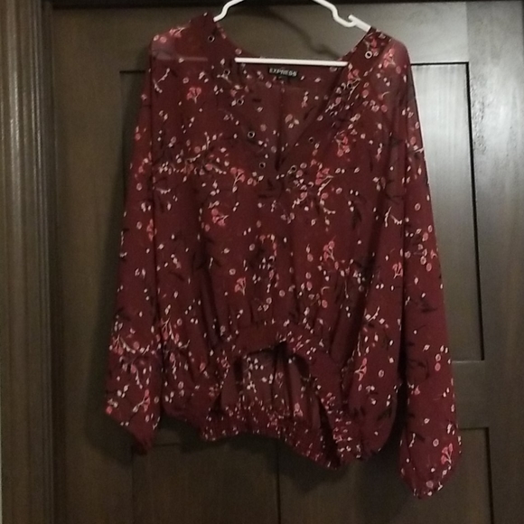 Express Tops - NWOT - Express Maroon Blouse